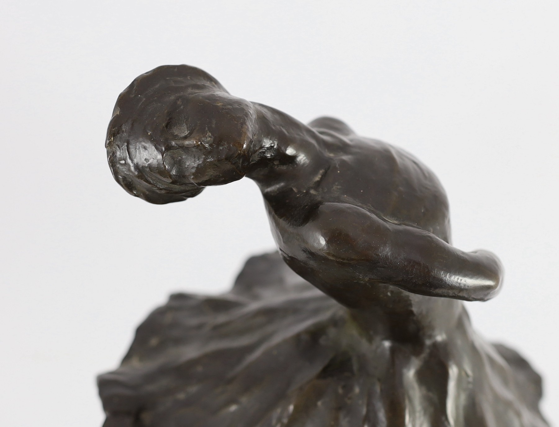 Serafin Nikolaevich Sud'binin (Russian, 1867-1944). A bronze figure of the ballerina Tamara Karsavina height 54cm